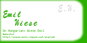 emil wiese business card